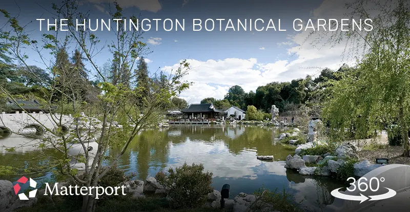 Matterport 3D virtual tour of The Huntington Botanical Gardens in Pasadena, California, captured by ShutterSpin. The immersive experience was created for the gardens’ marketing team to display on their website and attract potential visitors.