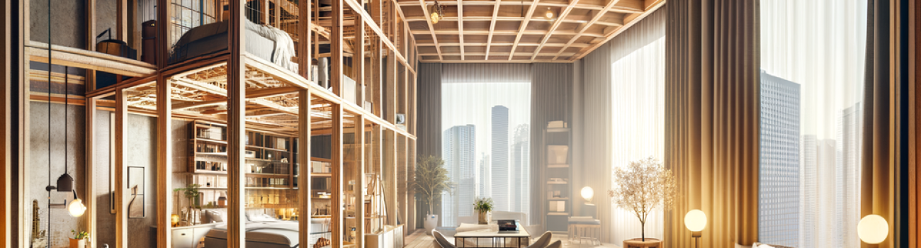 Generate a high-quality, stitched panoramic 360° style image that resembles Matterport virtual tour