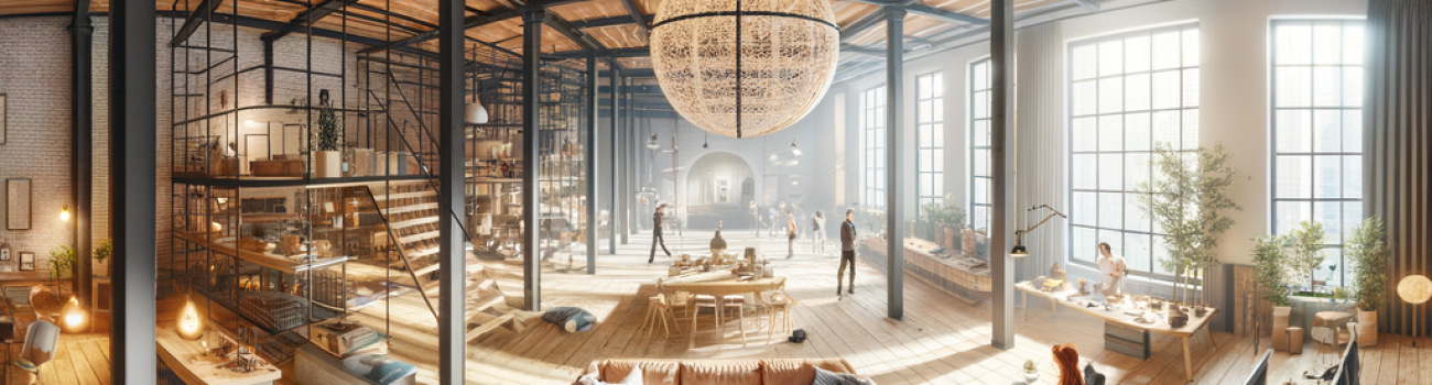 Generate a high-quality, stitched panoramic 360° style image that resembles Matterport virtual tour